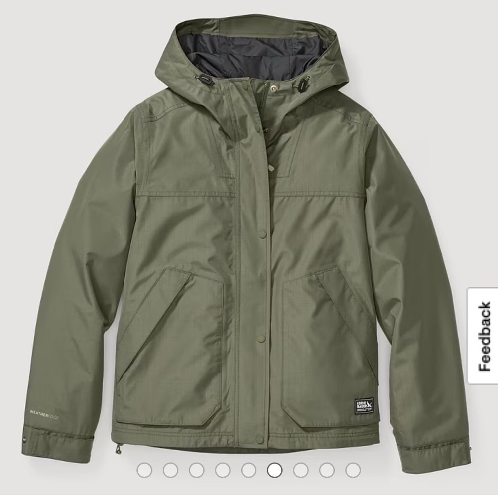 NWOT Eddie Bauer Port Townsend Jacket, XL, Olive Green